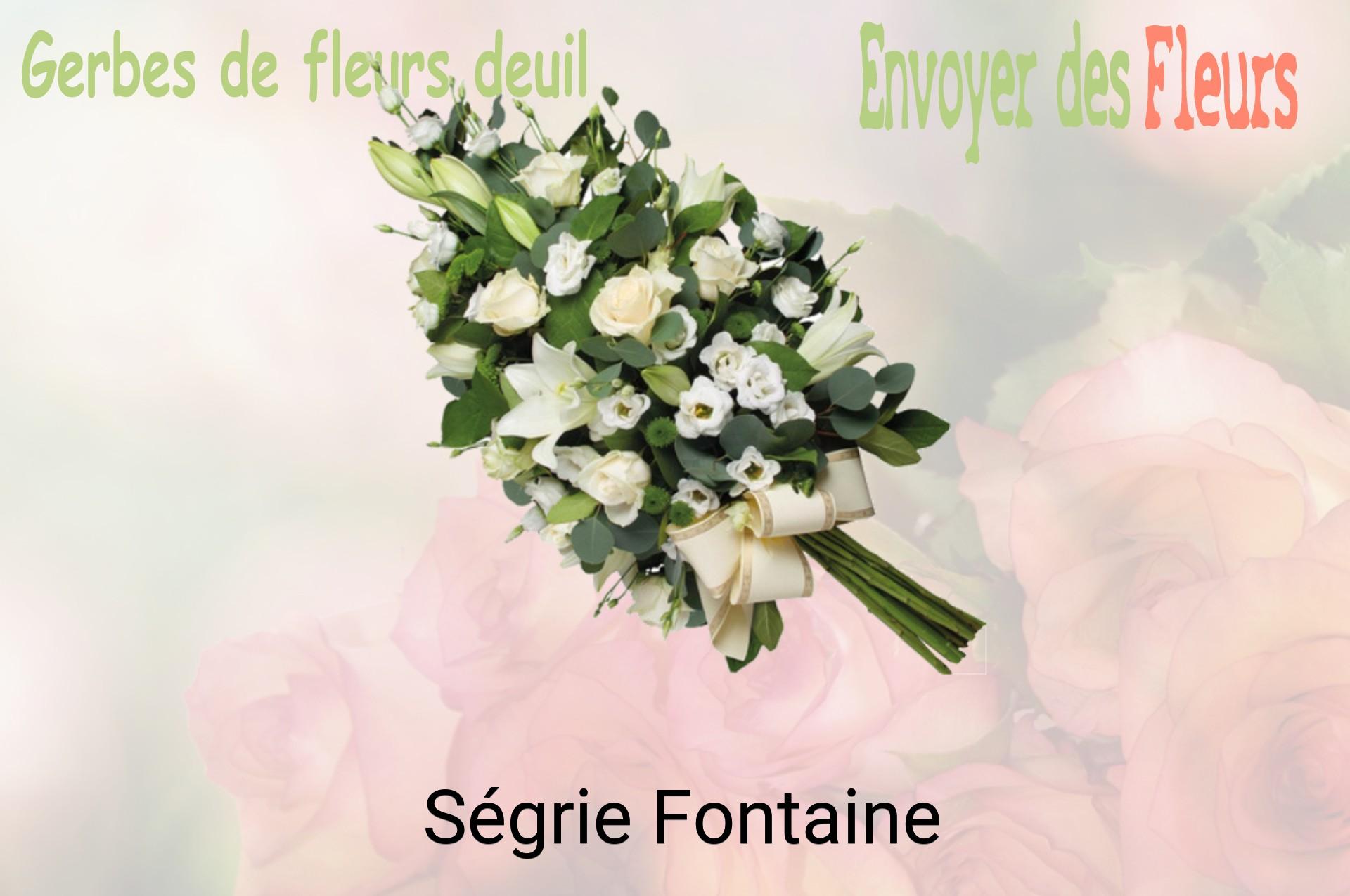 Gerbe de fleurs de deuil livrée à Ségrie-Fontaine